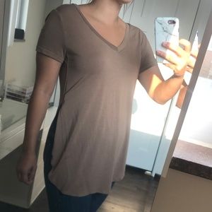 LeShop Split Hem Tee